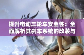 提升电动三轮车安全性：全面解析其刹车系统的改装与批发价格