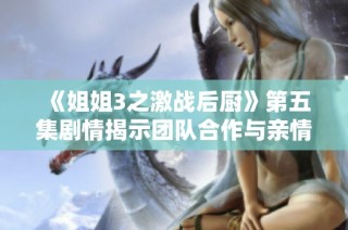 《姐姐3之激战后厨》第五集剧情揭示团队合作与亲情的精彩碰撞与冲突