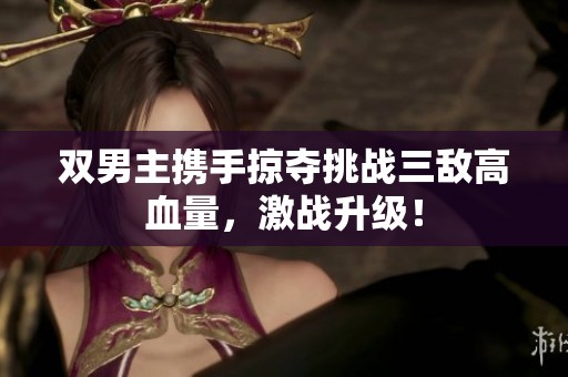 双男主携手掠夺挑战三敌高血量，激战升级！