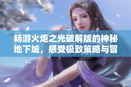 畅游火炬之光破解版的神秘地下城，感受极致策略与冒险结合的刺激体验