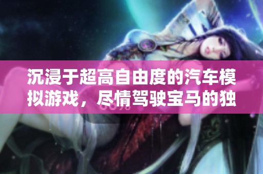 沉浸于超高自由度的汽车模拟游戏，尽情驾驶宝马的独特体验尽在胜新手游网