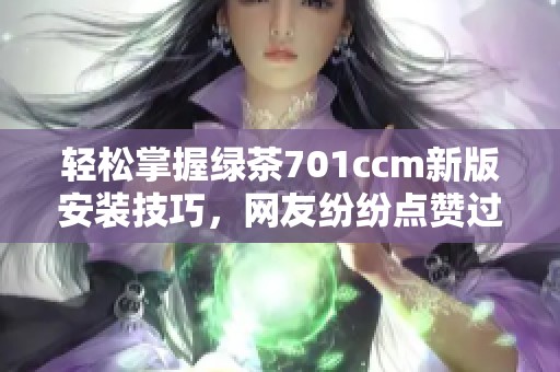 轻松掌握绿茶701ccm新版安装技巧，网友纷纷点赞过程简便易行
