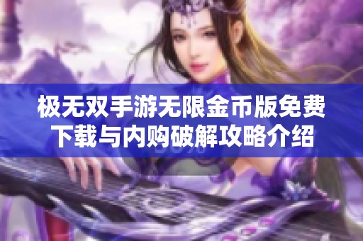 极无双手游无限金币版免费下载与内购破解攻略介绍