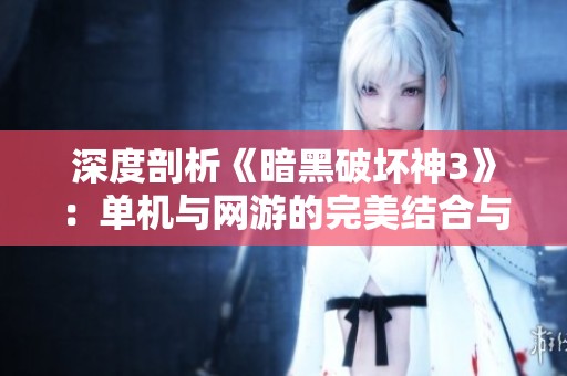 深度剖析《暗黑破坏神3》：单机与网游的完美结合与对比