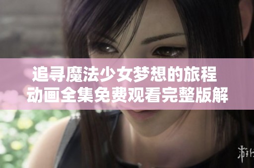 追寻魔法少女梦想的旅程 动画全集免费观看完整版解析