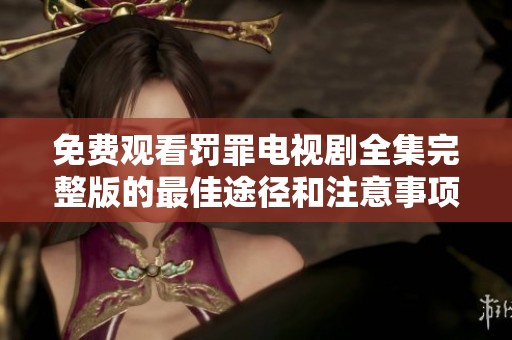 免费观看罚罪电视剧全集完整版的最佳途径和注意事项详细解析